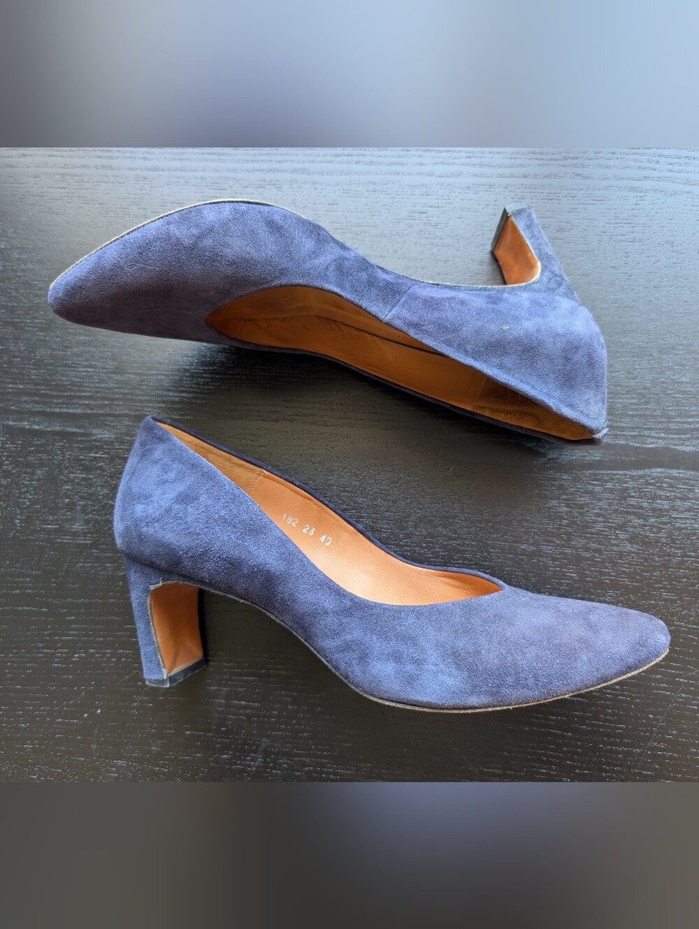 Audley London Navy Suede Pumps